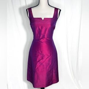 Vintage Liz Claiborne Silk Fuchsia Mini Dress Size 6